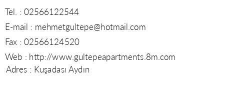 Gltepe Apart telefon numaralar, faks, e-mail, posta adresi ve iletiim bilgileri